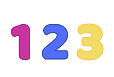 123 numbers すうじ　かず　数字