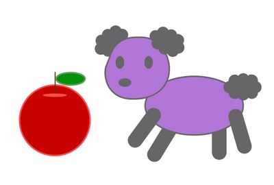 Apple りんご　Dog　犬